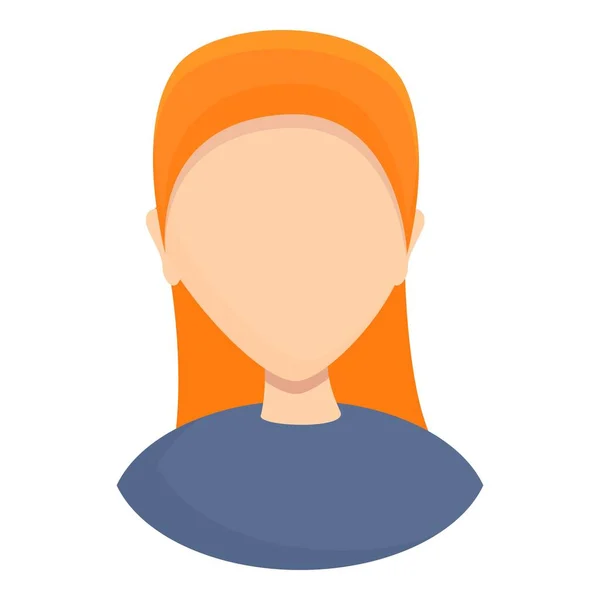 Anonymous woman icon, cartoon style — Stock Vector