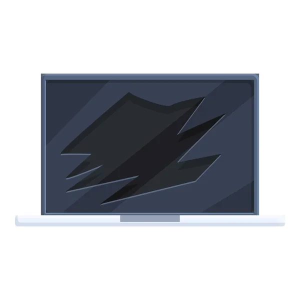 Ikona opravy notebooku obrazovky, kreslený styl — Stockový vektor