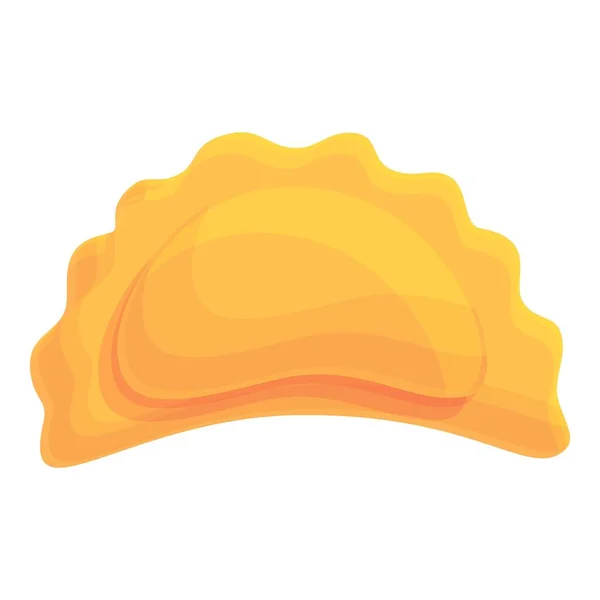 Icône de raviolis frais, style dessin animé — Image vectorielle
