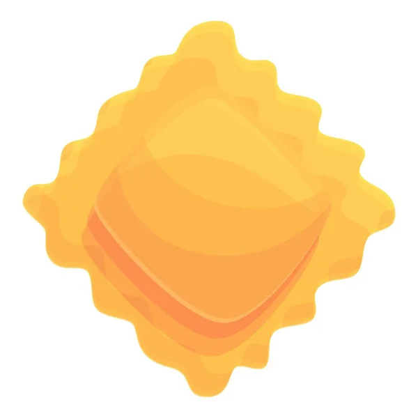 Ravioli es delicioso icono, estilo de dibujos animados — Vector de stock