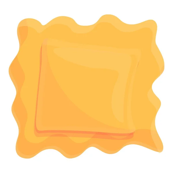 Diète ravioli icône, style dessin animé — Image vectorielle