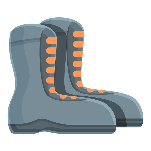 Botas de trekking icono, estilo dibujos animados — Vector de stock