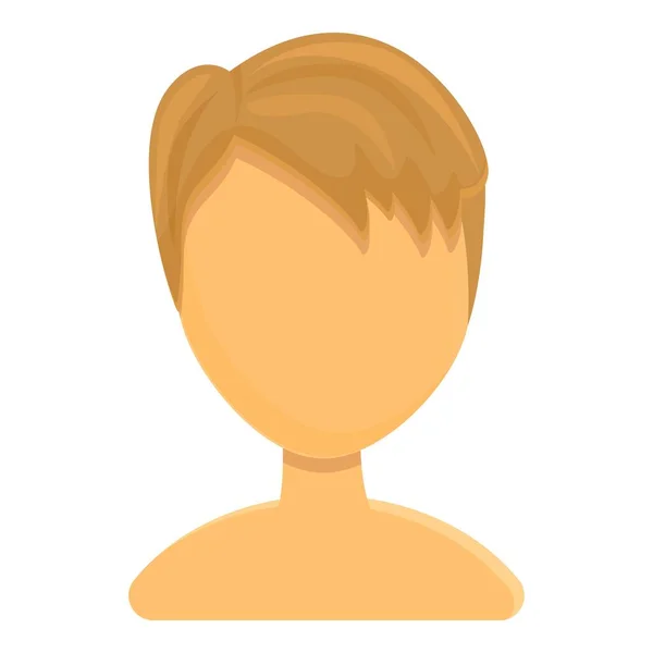 Icône de style de cheveux blond, style dessin animé — Image vectorielle