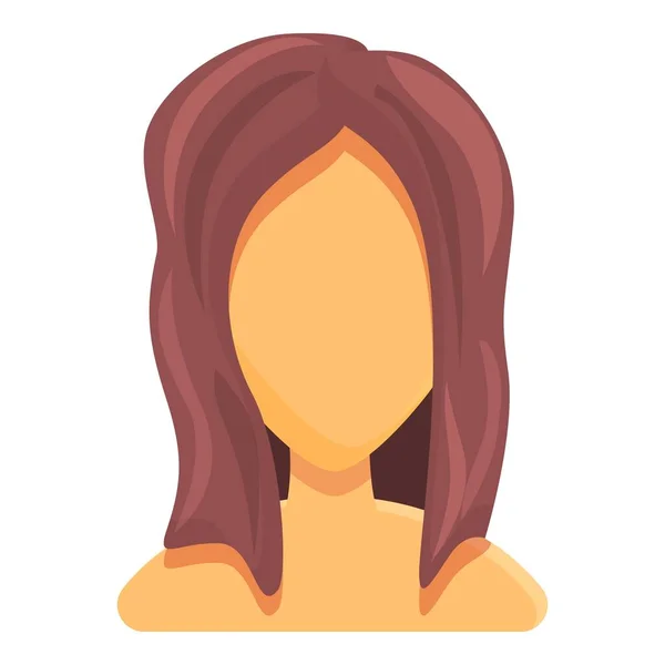 Femme chic icône de coiffure, style dessin animé — Image vectorielle