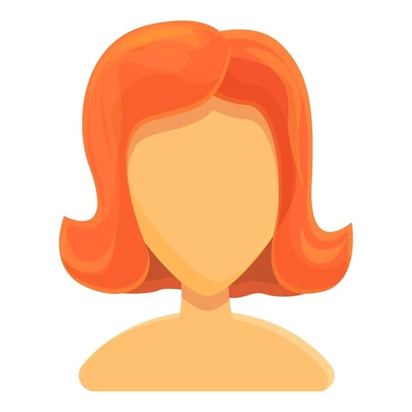 Ícone penteado feminino brilhante, estilo dos desenhos animados —  Vetores de Stock