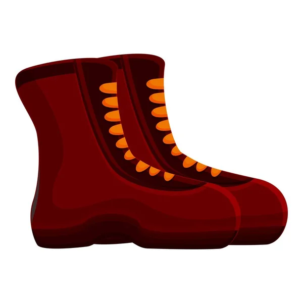 Trekking boots icon, cartoon style — Stock Vector