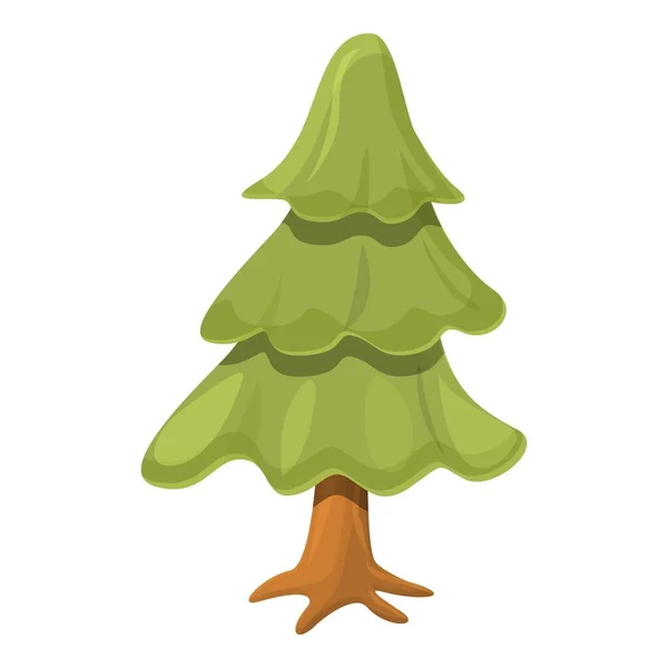 Ikona vánočního stromku, kreslený styl — Stockový vektor