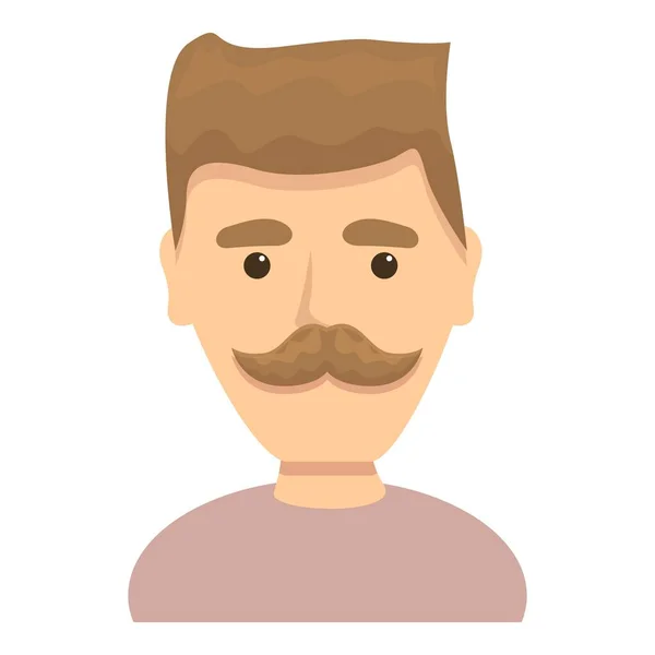 Man with funny hairstyle icon, cartoon style — Vetor de Stock