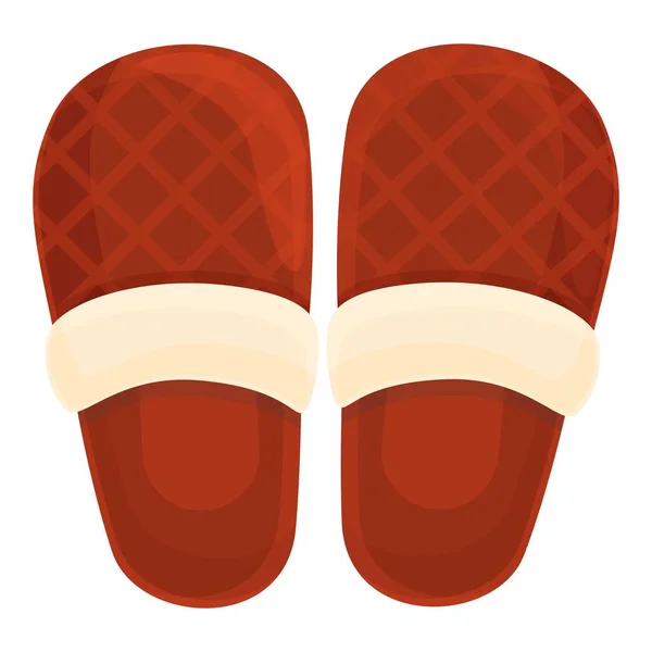Warm slippers icon, cartoon style — Vettoriale Stock