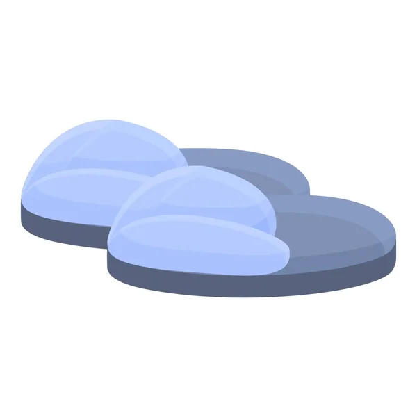 Transparent slippers icon, cartoon style — Vetor de Stock