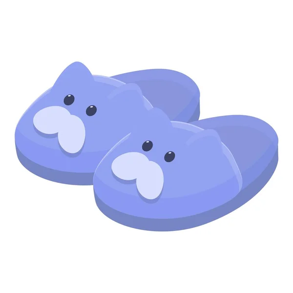 Expensive slippers icon, cartoon style — Vetor de Stock