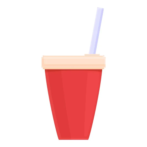 Takeaway cola icon, cartoon style — Vetor de Stock