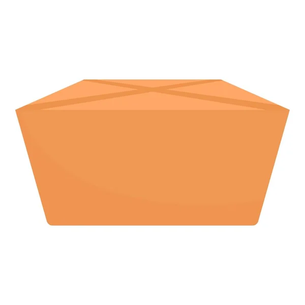 Box of food icon, cartoon style — Vetor de Stock