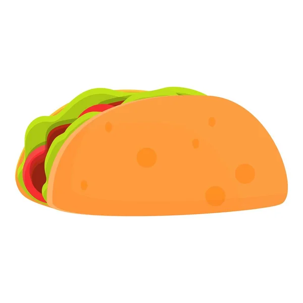 Takeaway taco icon, cartoon style — Stock Vector