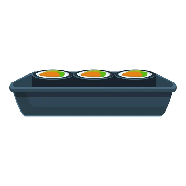 Box of korean rolls icon, cartoon style —  Vetores de Stock