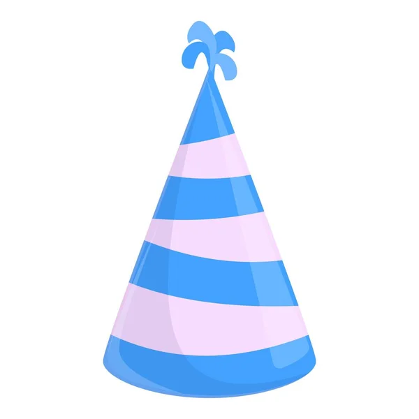 Party hat new year icon, cartoon style — Vetor de Stock