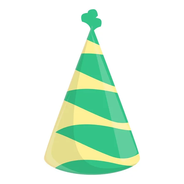 Cappello festivo icona luminosa, stile cartone animato — Vettoriale Stock