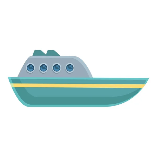 Икона морской лодки, мультяшный стиль — стоковый вектор