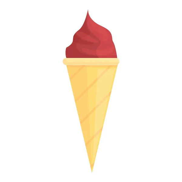 Икона мороженого, мультяшный стиль — стоковый вектор