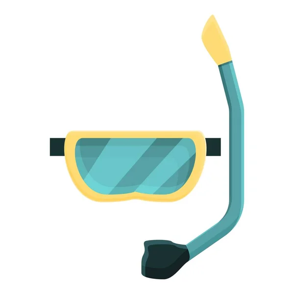 Icono de gafas de buceo, estilo de dibujos animados — Vector de stock