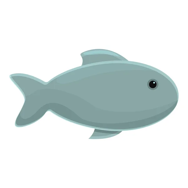 Икона рыбы, стиль мультфильма — стоковый вектор