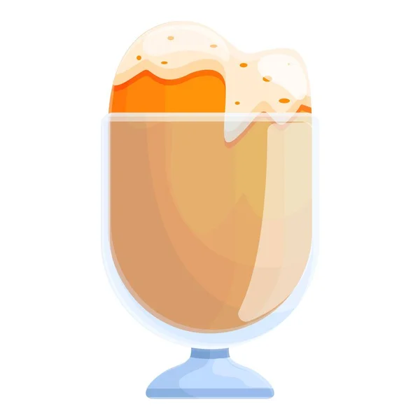 Icono de helado de naranja, estilo de dibujos animados — Archivo Imágenes Vectoriales