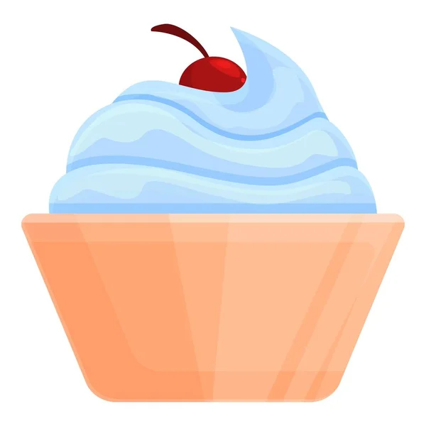 Icono de helado azul, estilo de dibujos animados — Vector de stock