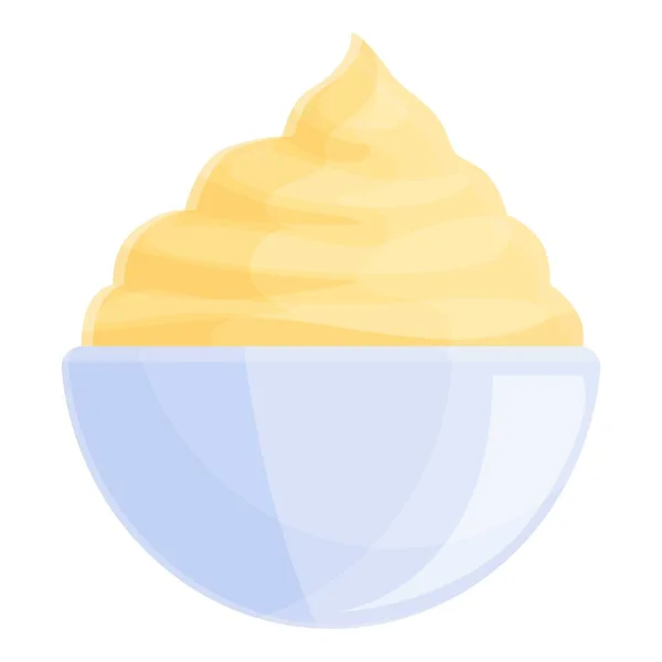 Caramel ice cream icon, cartoon style — Stock Vector