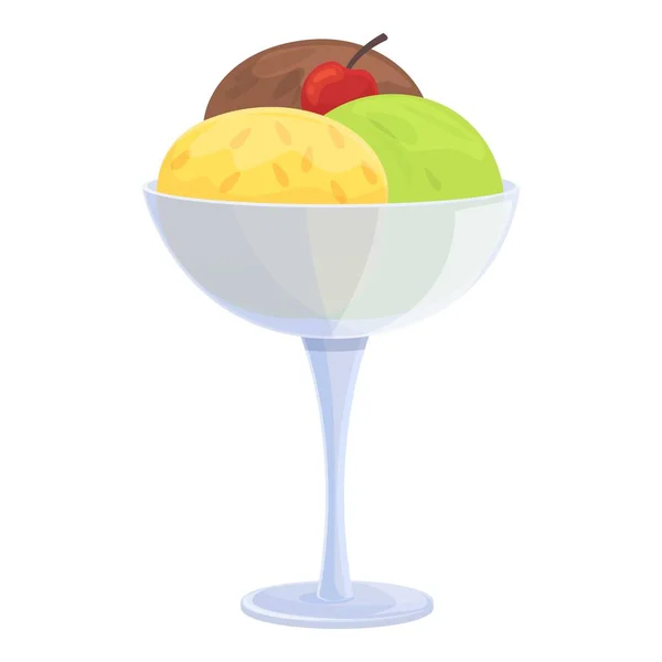 夏のアイスクリームのアイコン、漫画のスタイル — ストックベクタ