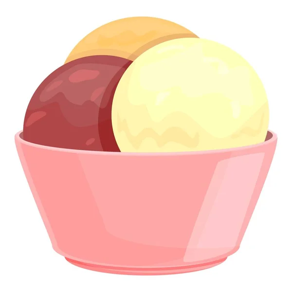 Craft ice cream icon, cartoon style — Stock Vector