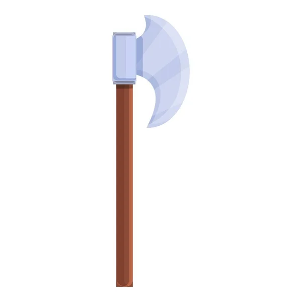 Medieval axe icon cartoon vector. Battle weapon — Stock Vector