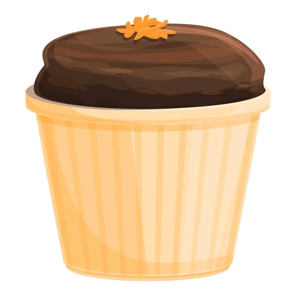 Cupcake icono vector de dibujos animados. Pastel de magdalenas — Vector de stock