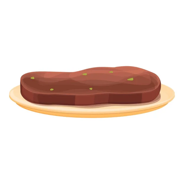 Gegrilde biefstuk icoon cartoon vector. Grillvlees — Stockvector