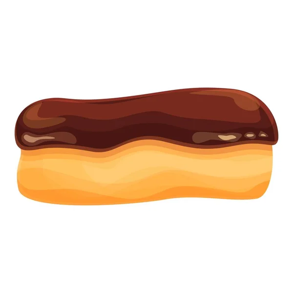Schokolade eclair Ikone Cartoon-Vektor. Dessert — Stockvektor