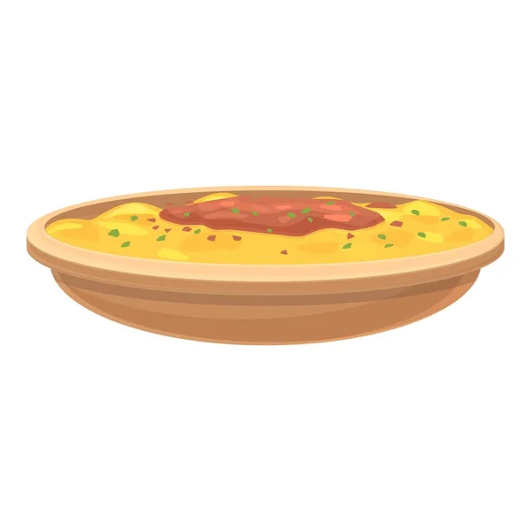 Cuisine allemande icône dessin animé vecteur. Baumkuchen de porc — Image vectorielle