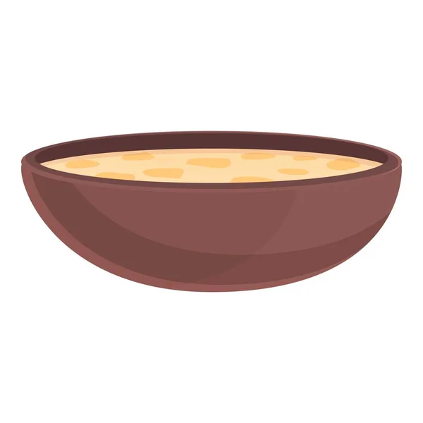 Soupe au fromage icône dessin animé vecteur. Assiette bouillon crème — Image vectorielle