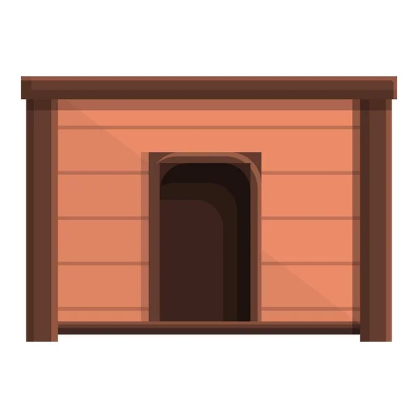 Wooden dog kennel 아이콘 만화 벡터. 강아지 사 육 장 — 스톡 벡터