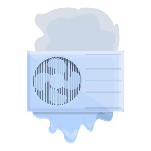 Vetor de desenho animado do ícone do ventilador do condicionador quebrado. Manutenção da reparação —  Vetores de Stock