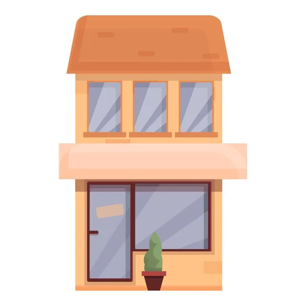 Street shop icône dessin animé vecteur. Bâtiment Café — Image vectorielle