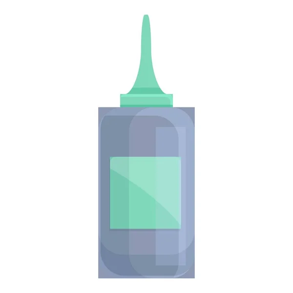 Haarkleuring fles pictogram cartoon vector. Shampoo crème — Stockvector
