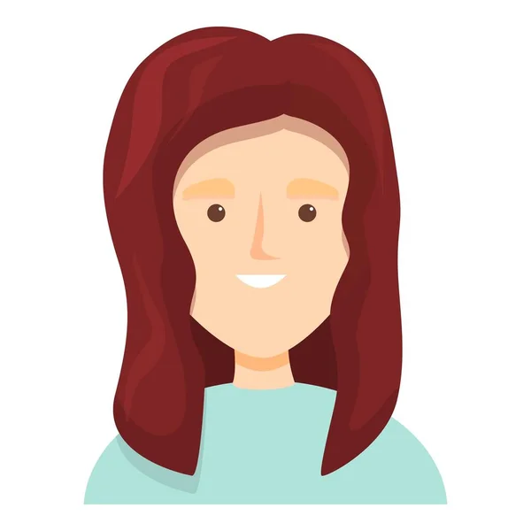 Брюнетка цвет волос иконка вектор мультфильма. Женская прическа — стоковый вектор