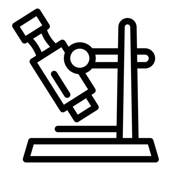 ガラス顕微鏡のアイコン、アウトラインスタイル — ストックベクタ