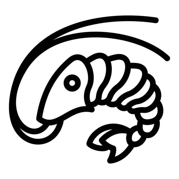 ไอคอนกุ้งซูชิ สไตล์บรรทัด — ภาพเวกเตอร์สต็อก