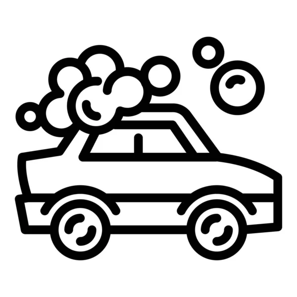 Tiszta autó hab ikon, körvonalazott stílus — Stock Vector