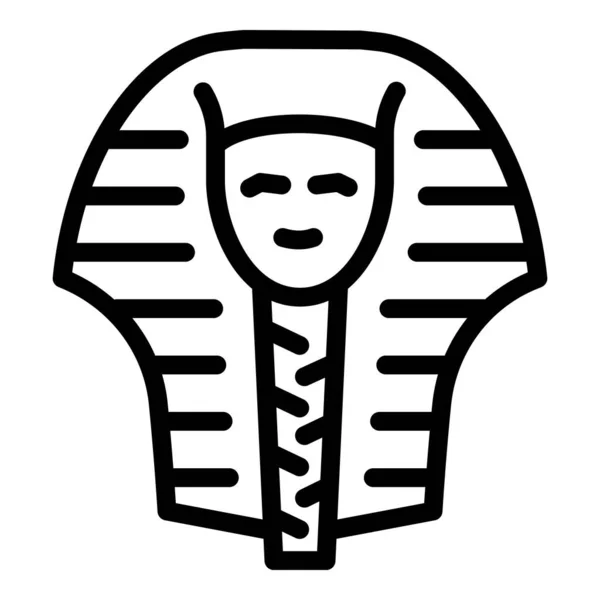 Ägyptische Pharao-Ikone, Umrissstil — Stockvektor