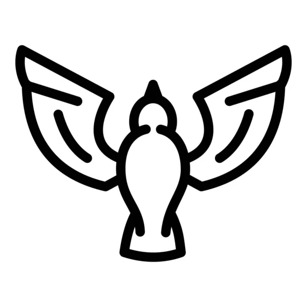 Icono de paloma voladora, estilo de contorno — Archivo Imágenes Vectoriales