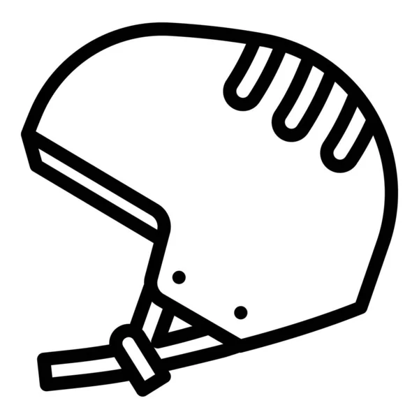 Icono del casco de esquí, estilo de contorno — Vector de stock