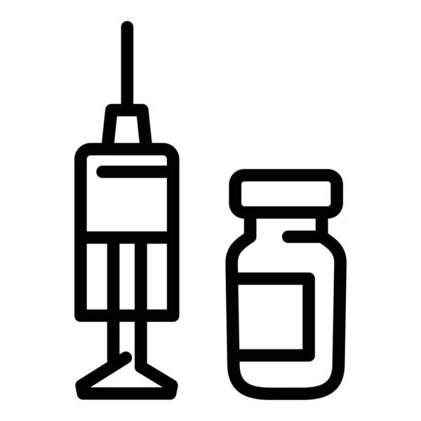 Grippeviren-Symbol, Umrissstil — Stockvektor