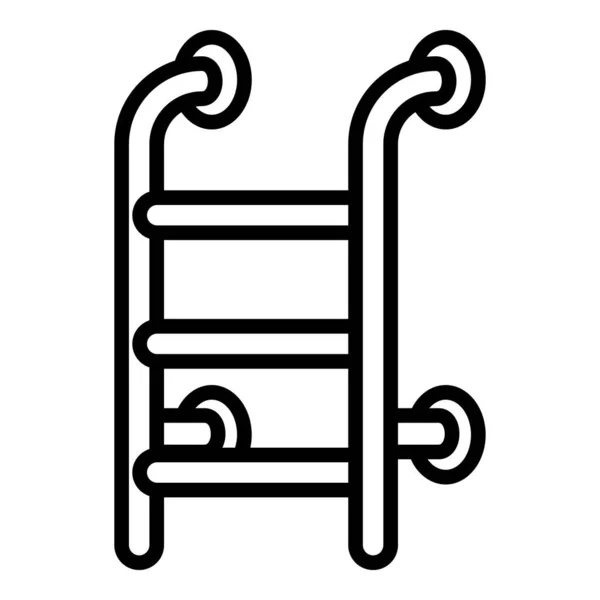 Pool-Leiter-Symbol, Umriss-Stil — Stockvektor