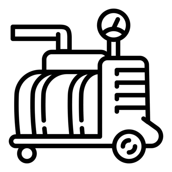 Иконка компрессора пула завода, стиль очертания — стоковый вектор